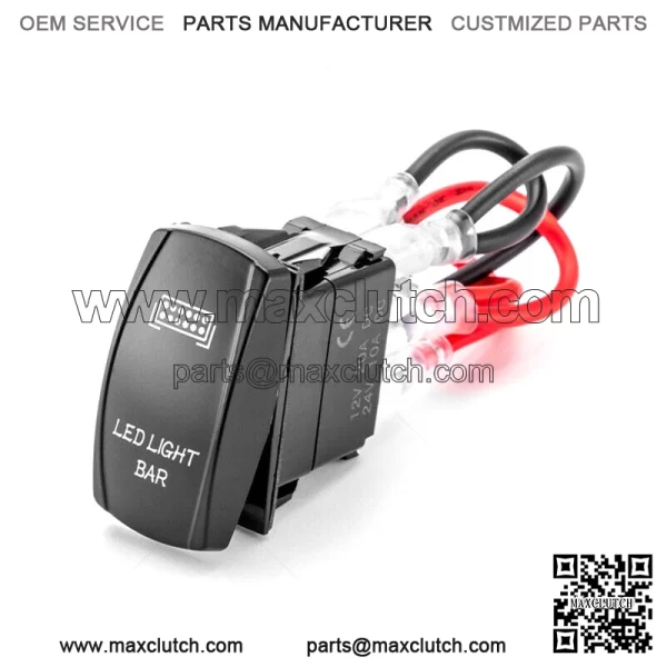 2pcs Rocker Switch LED Light Bar + USB Power Charger 5 Pin For Car ATV UTV For: More than one vehicle - Image 4