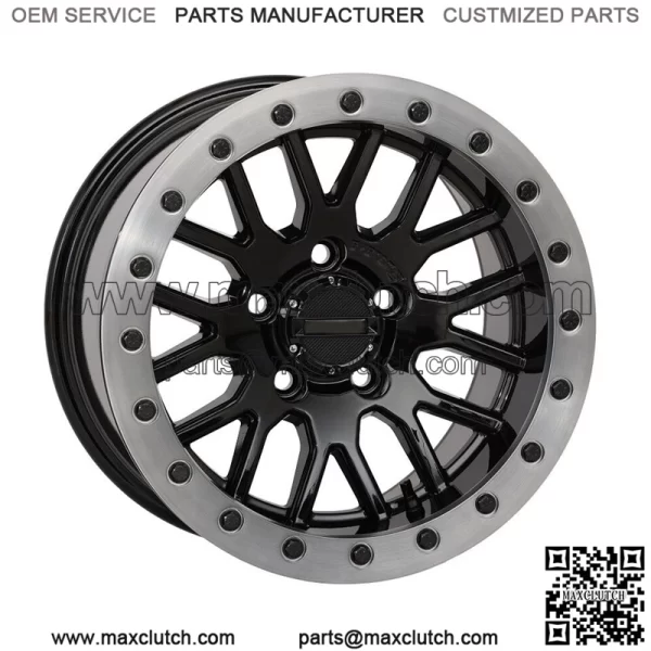 Wheels System 3 SB-9 Beadlock 15", Matte Black +10mm Polaris RZR Turbo R and Pro R (for: Polaris)