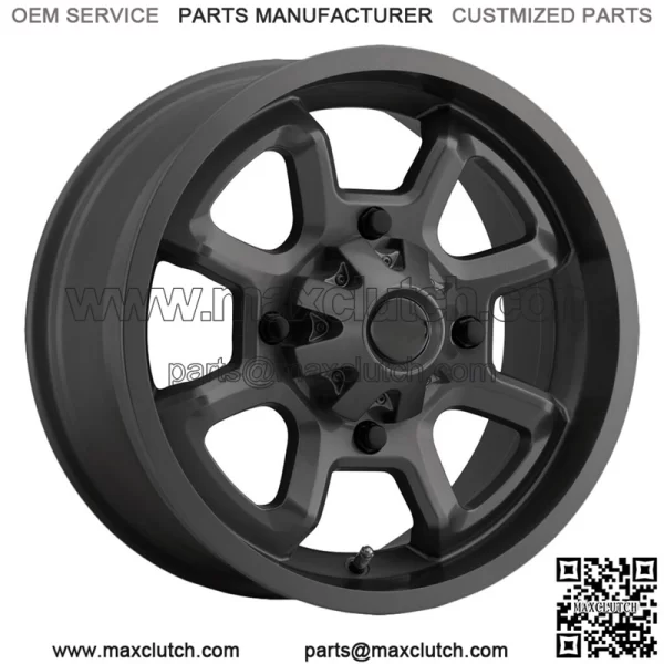(Set of 4) Vision UTV 415 Bomb 12x7 4x156 Matte Black Wheels 12" Rims (For: Polaris)
