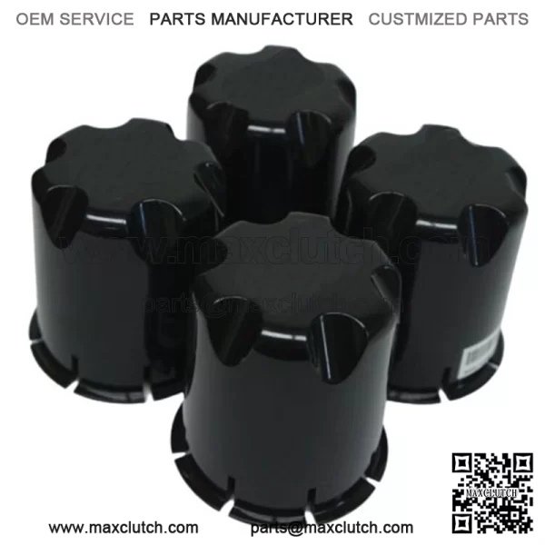 Golf Cart UTV ATV Wheel Rim Black Center Caps Set of 4