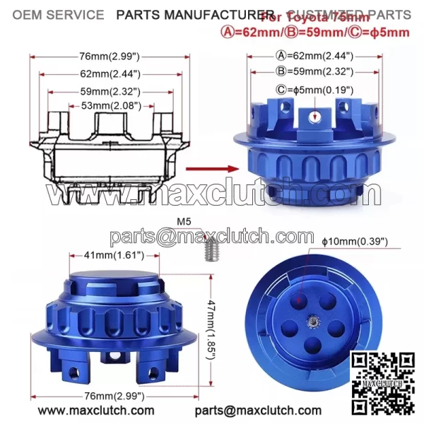Toyota wheel center cover #blue - Image 3