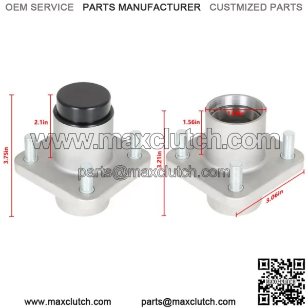 Golf Cart Front Hub Assembly Wheel Hubs For EZGO TXT/ Medalist G&E 1976-2001.5 - Image 2
