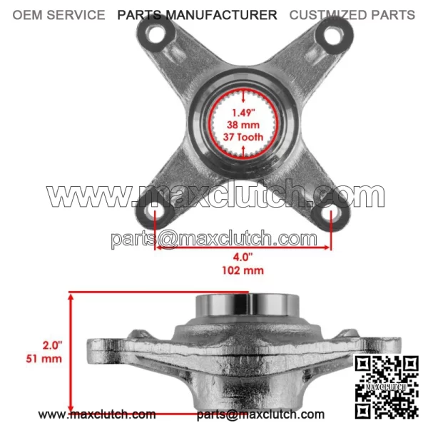 Rear Axle Sprocket Hub Collar for Yamaha Raptor 700 700R YFM700R 2006-2012 - Image 2