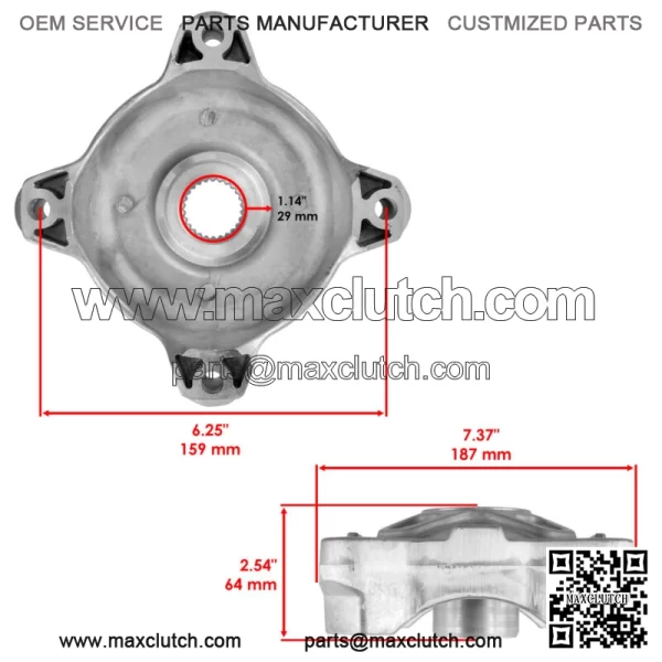 Front Left Right Wheel Hubs W/Studs & Bearings for Polaris RZR 800 EFI 2010-2014 (For: Polaris) - Image 2