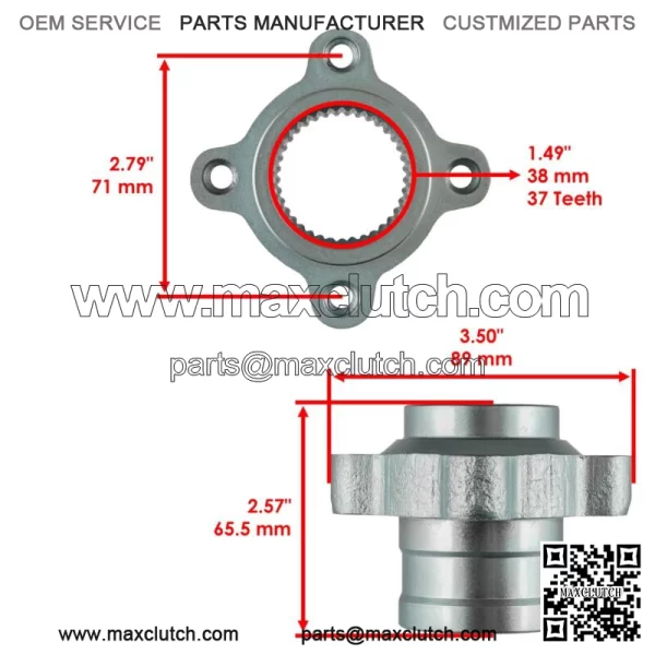 Rear Brake Rotor Hub For Yamaha Raptor 700 700R YFM700 YFM700R 2006-2022 (For: Yamaha Raptor 700) - Image 2