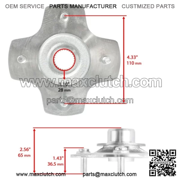 Rear Axle Right Wheel Hub fits Honda 42610-HR0-F00 - Image 2
