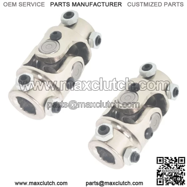 Single Universal Steering Shaft Chrome Steel Cardan Joint 3/4" DD X 3/4" DD 2pcs - Image 3