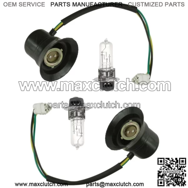 2X Headlight Socket and Bulb for Yamaha RHINO 660 YXR660F 4X4 2006