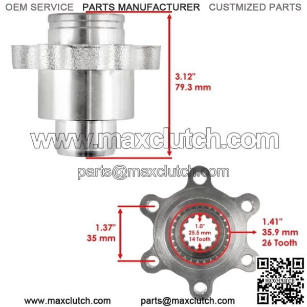 Complete Rear Differential Kit for Yamaha Rhino 660 YXR660F 4X4 2004-2007 (For: 2006 Yamaha Rhino 660) - Image 4