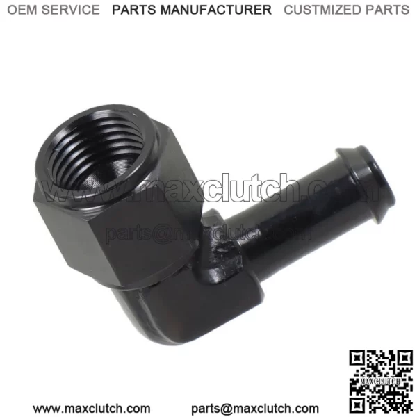 90 Degree 6AN Female To 5/16" 3/8"  Aluminum Swivel Hose Barb Fitting Adapter - Image 5