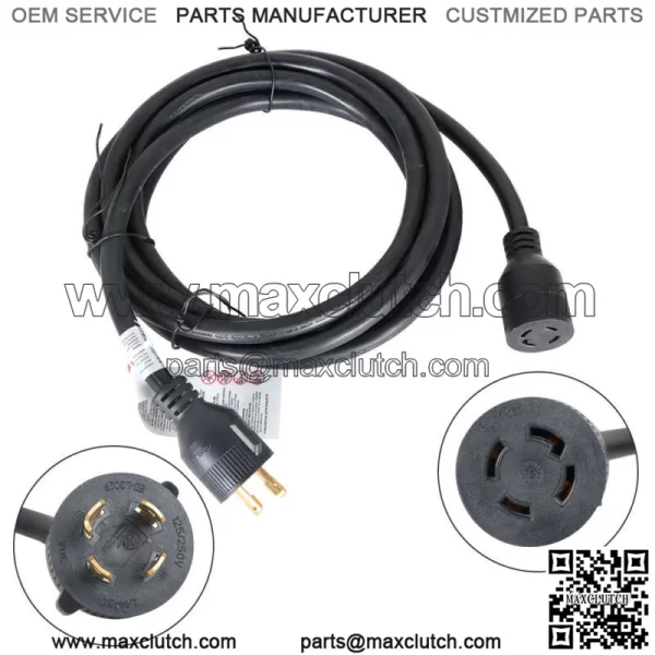 15FT 30 Amp Generator Power Extension Cord Wire w/ Power Inlet Box NEMA L14-30 - Image 2