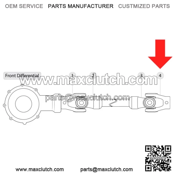 Front Drive Shaft Yoke W/U-Joint for Yamaha Rhino 700 YXR700F Fi 2008-2013(For: Yamaha Rhino 700) - Image 2
