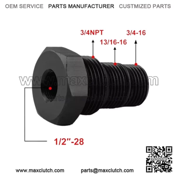 Oil filter adapter 3 in 1 1/2-28 - Image 4