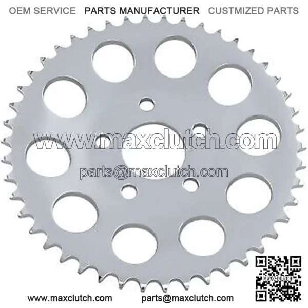 1210-0957 Chrome Rear Wheel Sprocket 46 tooth