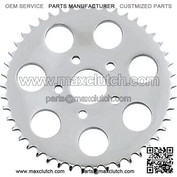1210-0381 Chrome Rear Wheel Sprocket 46 tooth