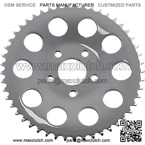 1210-0607 Chrome Rear Wheel Sprocket 49 tooth