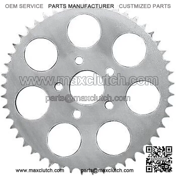 1210-0604 Chrome 51-Tooth Rear Wheel Sprocket