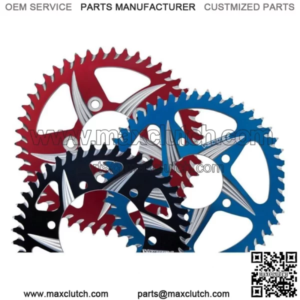 Yamaha 700 Rear Sprocket 2006-2024 YFM700 Vortex 520 36-46 Blue Black Red For: More than one vehicle