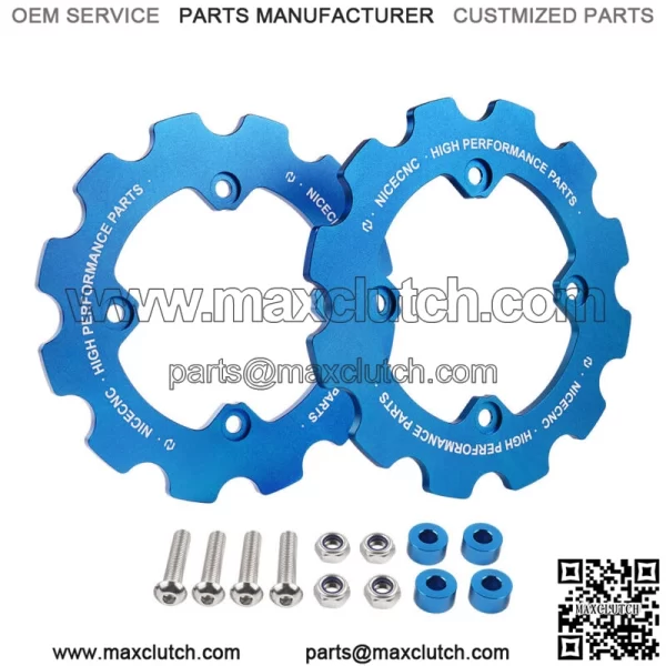 For Yamaha 700R 2011-2021 Rear Dual Sprocket Chain Guard Protector Blue For: More than one vehicle
