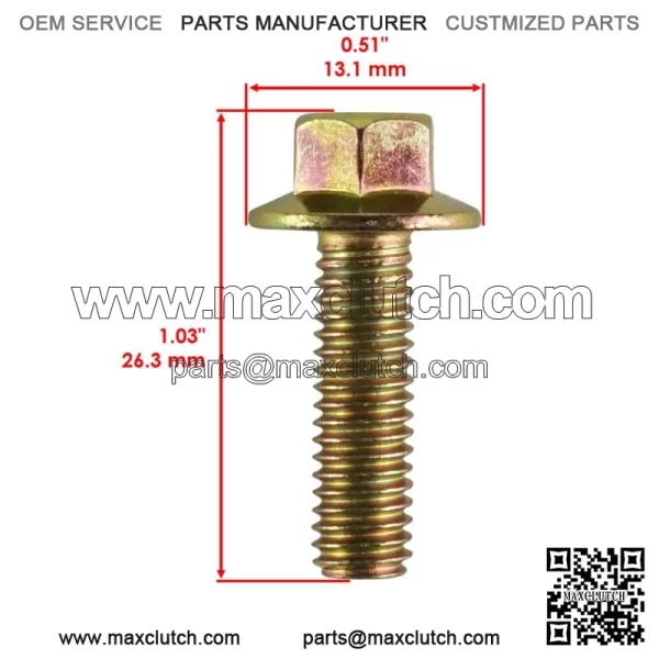 10x Flanged Head Clutch Bolt M6x20 for Polaris Sportsman 570 6x6 2018 2019-2021 For: Polaris Sportsman 570 - Image 2