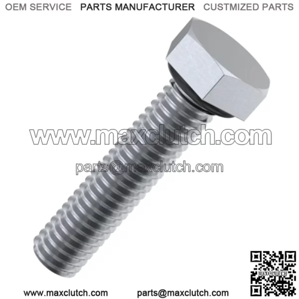 M5 x 10mm Hex Head Bolts with Buna O-Ring - Stainless Steel