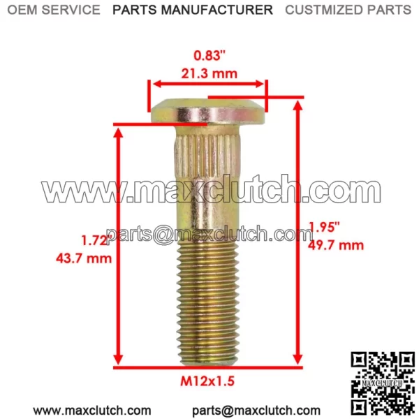 250300625 Wheel Hub Stud For Can-Am CanAm Maverick X3 2017-2024 X3 Max 2018-2024 - Image 2