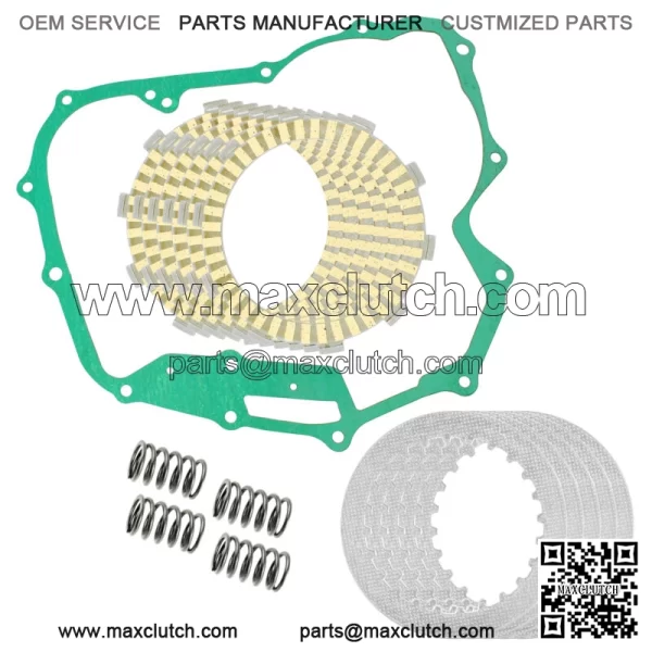 Clutch Friction Steel Plates Kit for Honda TRX450ES Foreman 450 4x4 ES 1998-2001 (For: Honda)