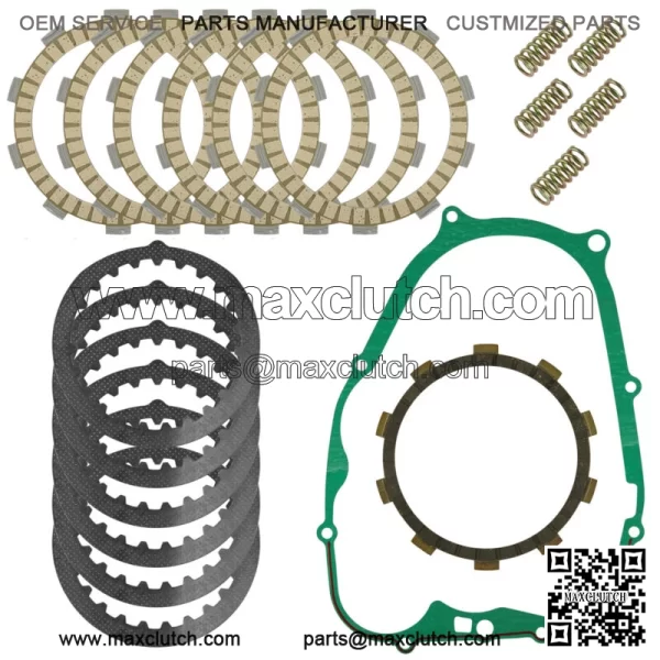For Yamaha Blaster 200 YFS200 1988-2006 Clutch Friction Steel Plates Spring Kit (For: Yamaha YFS200)