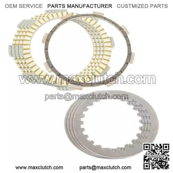 Clutch Friction And Steel Plates for Honda NX125 1988 1989 1990