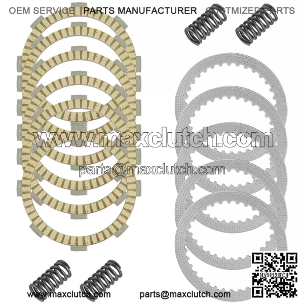 Clutch Friction w/Steel Plates and Spring Kit for Kawasaki KX100 KX112 2014-2023