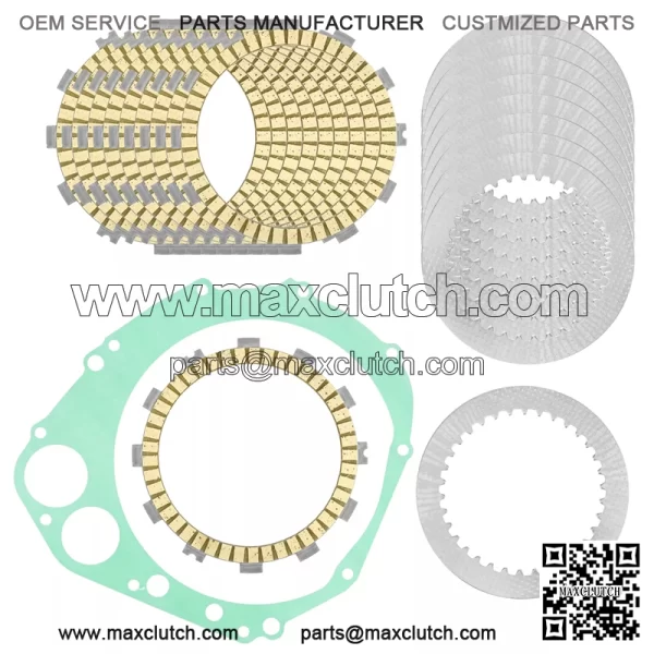 Clutch Friction Steel Plates Gasket for Suzuki GSX-R600 GSX-R600X GSXR600Z 01-05