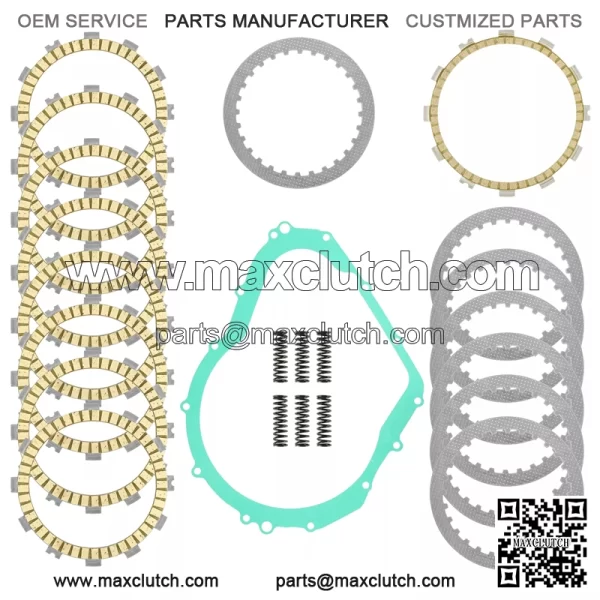 Clutch Friction Steel Plates Spring Gasket Kit for Suzuki GSX-R750 GSXR750 11-21