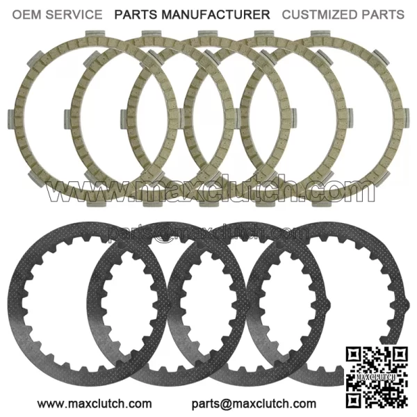 Clutch Friction Plates Kit for Yamaha YZ80 DT100 MX100 RT100 TTR125 1974-2024
