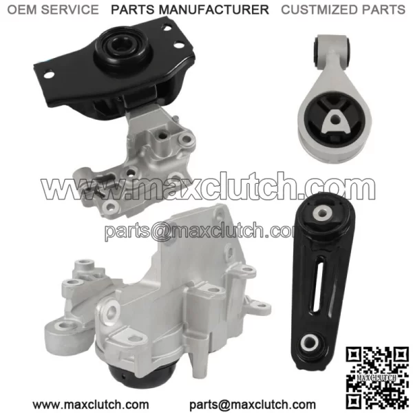 Engine and Transmission Mount Kit 4 Fits Nissan Rogue 2.5L 2008 2009 2010-2013