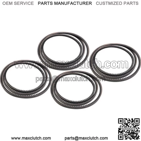 4 Piece Disc Mower Drive Belt Kit Fits John Deere 265 275 R240 R280 AE55671