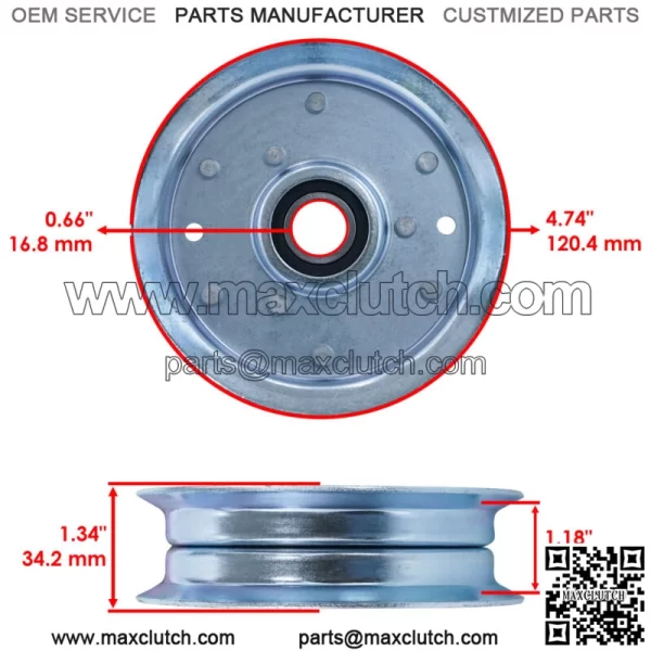 690387MA 690451 9542 690387 725171 Deck Tensioner Roller for Murray Snapper - Image 2