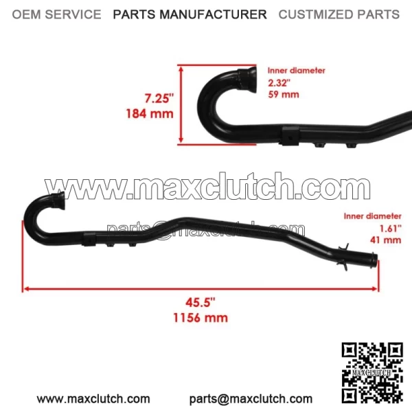 Exhaust Pipe For Polaris SPORTSMAN 800 EFI 2007 For: Polaris Sportsman 800 - Image 2