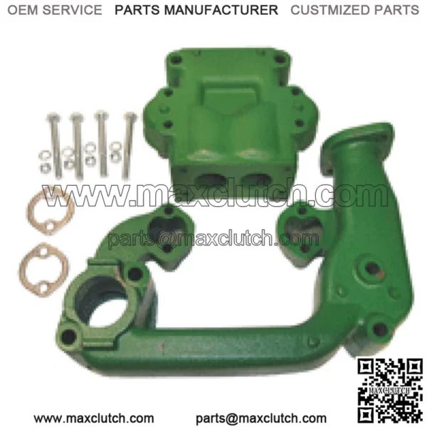 2 piece intake and exhaust manifold fits John Deere 520 530 tractors