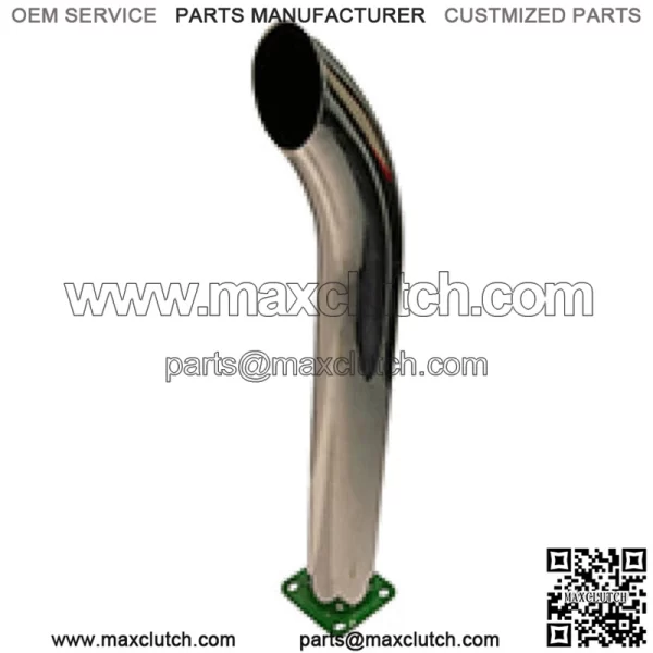 New 24" Tall Chrome Curved Exhaust Pipe 3" OD Fits John Deere 50 520 530 B 24 Tractors