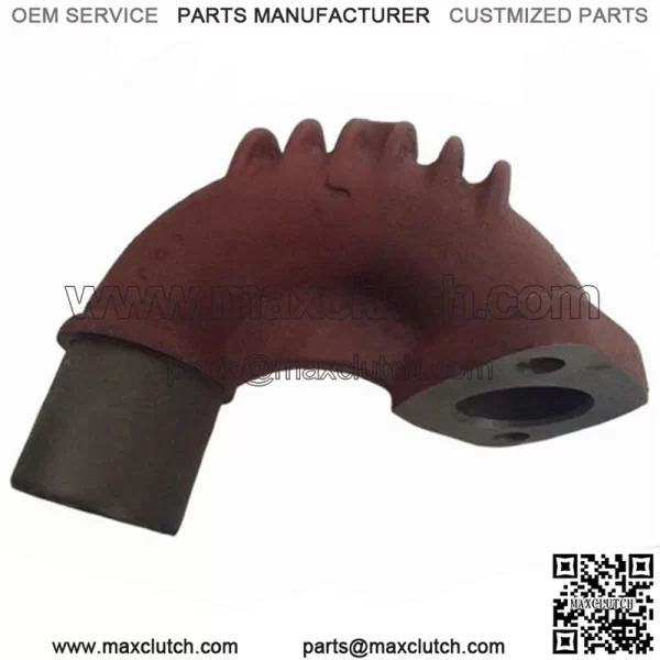 824245M1 2 Bolt Flanged Exhaust Pipe with Fins Fits Massey Ferguson TO35 35X(FE)