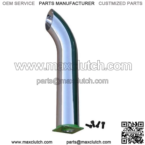 R3551 Chrome Curved Exhaust Pipe Fits John Deere