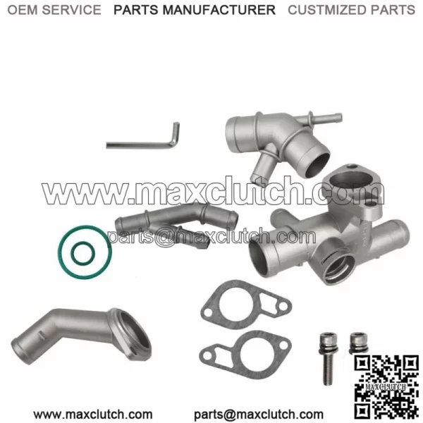 Cast Aluminum Coolant Flange Upgrade Kit For VW MK4 Golf Jetta GLI GTI TT 1.8T - Image 2