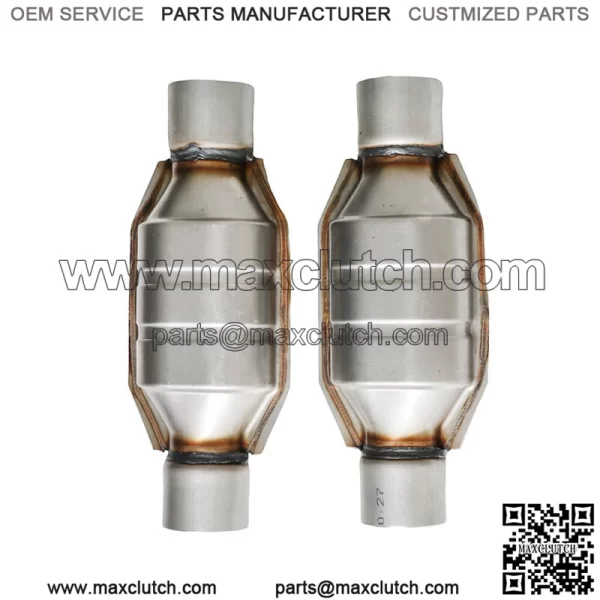 For Chevy Silverado 1500 GMC Ford 2PCS 2.5" Universal Catalytic Converter Sliver - Image 2