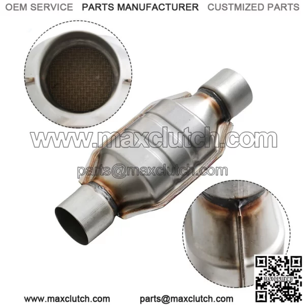 For Chevy Silverado 1500 GMC Ford 2PCS 2.5" Universal Catalytic Converter Sliver - Image 3