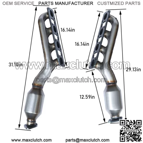 For Nissan Titan 5.6L 2004-2015 Manifold Catalytic Converters Front & Rear All 4 - Image 4