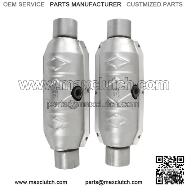 For Ford F-150 5.4L 5.0L V8 2.5" Inlet/Outlet Catalytic Converter & Heat Shield