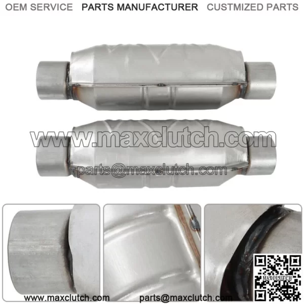 For Ford F-150 5.4L 5.0L V8 2.5" Inlet/Outlet Catalytic Converter & Heat Shield - Image 2