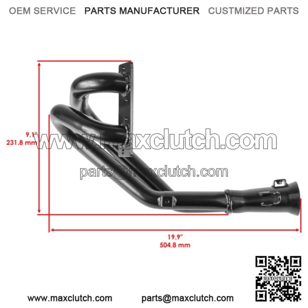 Exhaust Pipe For Polaris RZR 800 EFI 2011-2014 / RZR S 800 EFI 2009-2013 - Image 2
