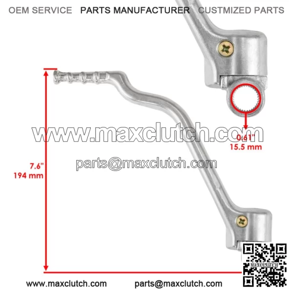 Kick Start Lever Pedal for Yamaha YZ250 YZ 250 2002-2024 Kick Starter - Image 2