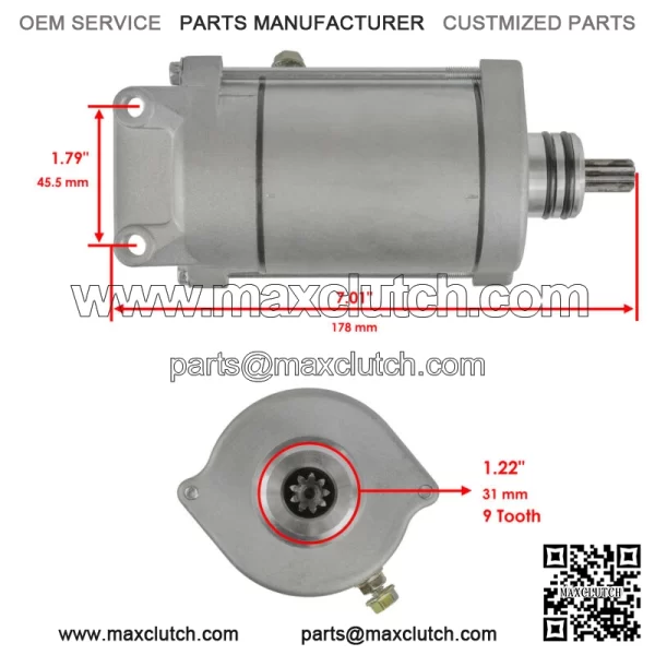 Starter & Drive for Polaris Sportsman 800 HO EFI 760 2008-2009 For: Polaris Sportsman 800 - Image 2